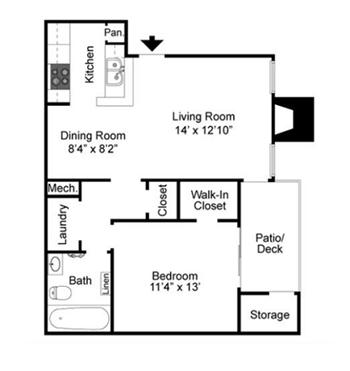 1B Renovation 2 floor plan